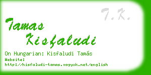 tamas kisfaludi business card